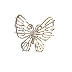 Burwood Wall Hanging Cream Butterfly 2098-1 MCM Vintage 1977 Plastic Decor